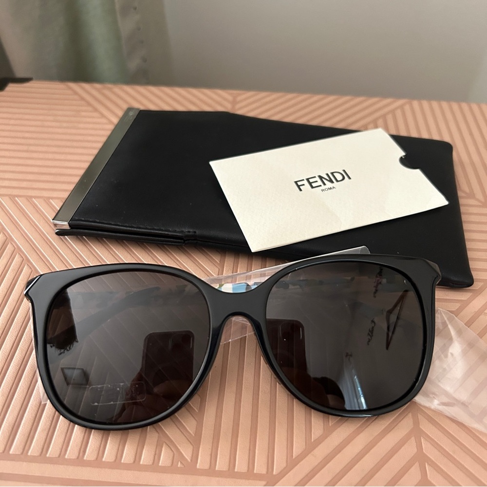 Fendi Sunglasses 56mm Black Multicolor Casual Luxury Classic Summer Vacation - Picture 2 of 16